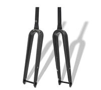 FKXSXAZ Horquilla rígida para Bicicleta de Carretera Gravel 700C de Fibra de Carbono, Delantera cónica de 1-1/2", Eje pasante 700 * 45C, 12 x 100 mm, Tubo de dirección rígido, diám