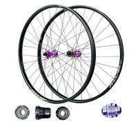 FKXSXAZ Juego de Ruedas para Bicicleta de montaña de 26, 27,5 y 29 Pulgadas, aleación de Aluminio, 54 Dientes, Bloqueo Central híbrido/4 rodamientos sellados, Eje pasante de 148 mm, llanta