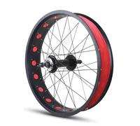 FKXSXAZ Juego de Ruedas para Bicicleta de Nieve de 20/24/26" x 4.0", Llantas de aleación de Aluminio, Ruedas Delanteras y traseras de Playa, bujes de 36 Agujeros, radios de 14G, Cierre ráp