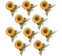 FkYstrix Sunflower Hair Clips Hair Pins Summer Accessories Beach Vacation for Women Girls Kids Decoration for Car Pendant Clothing, 10Pcs