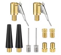 FL HUA Juego de adaptadores de bomba de aire, adaptador de válvula de bicicleta, conector de palanca de coche, adaptador de válvula multifuncional, compatible con válvula francesa, válvula Schrader