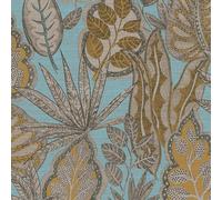 FL61114 - Papel Tapiz De Hoja De Árbol Flourish Azul Galerie