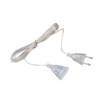 Flaches Strom Verlängerungskabel - Leichtes 2 Pol Kabel 10ft, Platzsparender Elektro Extender, Dezente Optik | Praktische Energie Verbindung Fuer Lampen Beleuchtung Festliche Dekoration Weihnachten Ha