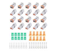 Flaconi 10 Sets Auto Conectores,Conectores Electricos Auto,Conectores Electricos 2 Pines,Electrico Impermeable Conector,Conector Deutsch Kit,Adecuado para Motocicletas, Scooters,Automóviles,Camiones