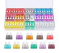 Flaconi 120 PCS Fusibles Coche,2A 3A 5A 7.5A 10A 15A 20A 25A 30A 35A 40A Fusibles Coche Mini,Estándar Fusibles Coche,Fusibles Kit,Automóvil Fusible,Utilizar en la Mayoría de los Vehículos,Camiones