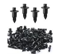 Flaconi 50PCS Remaches Para el Parachoque Coche,Remaches de Plástico Tipo Empuje,Vehículo Grapas Plástico Negro Clips,Adecuado para la Mayoría de las Piezas Automotrices con Agujeros de 6 mm