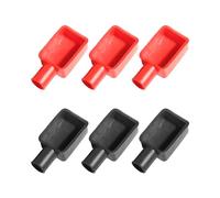 Flaconi 6 Piezas Tapas de Terminales de Coche,Cubiertas de Terminal de Batería,Cubierta de Goma Suave para Postes Positivos y Negativos,Tapa del Terminal de la Batería Goma,para Coches,Camiones