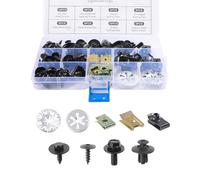 Flaconi 80PCS Clips Coche,Tornillos Coche y U Clips de Grapas Coche Paneles de Puerta,Kit Surtido de Tornillos de Tuerca en U y Pernos de Cuerpo,Adecuado para Colocar Piezas del Cuerpo,Defensos