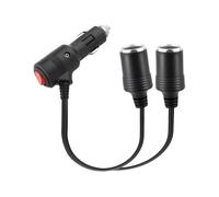 Flaconi Coche 1 a 2 Adaptador Divisor Toma de Enchufe,12V/24V Adaptador Mechero Coche, Enchufe Mechero Coche,Conector Mechero 12v,Conector para Mechero de Coche,Aplicable Coches,Motos