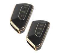 Flaconi Funda Protectora para Llave de Coche,Accesorios para Coche,Funda Carcasa Llave Coche Silicona TPU,para Que Las Llaves de tu Coche se Mantengan como Nuevas (Borde Oro - Negro)