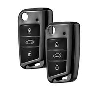 Flaconi Fundas para Llaves de Coche,Funda Protectora para Llave de Coche,Accesorios para Coche,TPU Funda para Caja de Llaves con 3 Botones,Adecuado para Proteger Eficazmente la Llave del Coche (Negro)