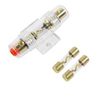 Flaconi Fusibles Coche,Portafusibles Coche con Dos Fusibles Tipo,30 Amp Portafusibles AGU,Portafusibles Impermeable Protección Circuito,Adecuado para Coche,Audio,Alarma,Amplificador,Compresores (80A)