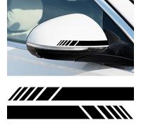 Flaconi Pegatinas Coche,Pegatina Retrovisor Coche,Pegatinas Coche Exterior,De Pegatinas De Espejo Retrovisor para Coche,Rayas Calcomanía Espejo Retrovisor(Negro)