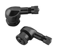 Flaconi Válvula Angular para Motocicleta,Valvula Rueda Coche,Extensiones de Valvulas para Neumaticos,Válvula de Aluminio para Llantas,90 Grados Válvula para inflar Neumáticos para Automóviles (Negro)