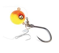 Fladen Deadbait Halibut Rig, 500 g, gancho 12/0 y 4/0, color amarillo y rojo