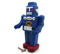 FLADO Juguetes de hojalata Juguete de Cuerda MS360 Robot Regalos creativos Nostálgico Vintage Coleccionable Regalo para niños para niños Niñas Interacción Entre Padres e Hijos (Azul)