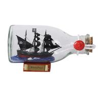FLADO Velero en Botella, Modelo de Barco Perla Negra, Modelo de Botella a la Deriva, Barco Artesanal, Adornos para decoración del hogar, Juego de Barco y Barco