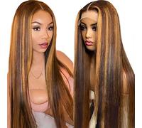 Flady 44 Encaje Extensiones Pelucas Cabello humano, Straight, 18 pulgadas