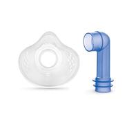 Flaem, Kit Aerosol con Mascarilla Pediátrica para Bebés y Niños y Conector con forma de Codo para Máquinas de Aerosol Flaem, Made in Italy