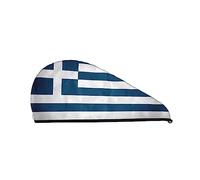 Flag Coral Velvet Dry Hair Cap para mujer Gorros de pelo con botones para secar cabello rizado largo y grueso Anti Frizz