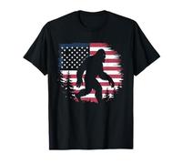 Flag De American Bigfoot T -Shirt Sasquatch Patriotic Camiseta