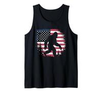 Flag De American Bigfoot T -Shirt Sasquatch Patriotic Camiseta sin Mangas