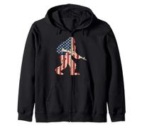 Flag De American Bigfoot T -Shirt Sasquatch Patriotic Sudadera con Capucha