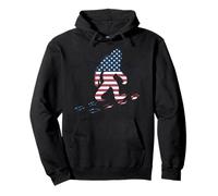 Flag De American Bigfoot T -Shirt Sasquatch Patriotic Sudadera con Capucha