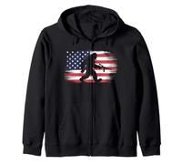 Flag De American Bigfoot T -Shirt Sasquatch Patriotic Sudadera con Capucha
