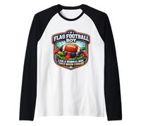 Flag Football Boy es como un Chico Normal, Solo Que es Mucho más Divertido Camiseta Manga Raglan