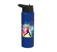 Flag Football Graphic, Niñas y Mujeres | Flag Football Stainless Steel Insulated Water Bottle