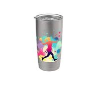 Flag Football Graphic, Niñas y Mujeres | Flag Football Vaso térmico de acero inoxidable de doble pared