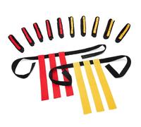 Flag Football Set - Juego de 12 banderas para cinturón, juego de entrenamiento de cintura ajustable, accesorios de fútbol impermeables para adolescentes, competición de equipo al aire libre