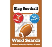 Flag Football Word Search Puzzle Book: Word Searches with Easy to Read Print about Flag Football | 6x9 inches, 110 pages | 50+ Puzzles
