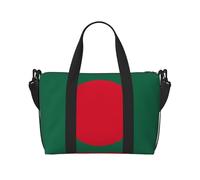 Flag of Bangladesh - Bolso bandolera de viaje para mujer, bolso de mano informal con cremallera, adecuado para el trabajo, viajes, fitness, viajes, color negro, talla única
