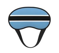 Flag of Botswana - Cómoda máscara de dormir de satén con borde negro para bloquear la luz y dormir reparador