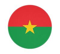 Flag of Burkina Faso - Alfombrilla redonda para mouse, juego de trabajo de 8 pulgadas, base de goma antideslizante, ideal para oficina y juegos, alfombrilla de mouse de escritorio