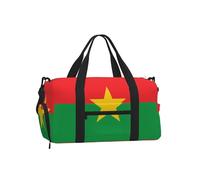 Flag of Burkina Faso - Bolsa deportiva con compartimento para zapatos, ligera, para gimnasio, fin de semana, para hombres y mujeres, bolsa de viaje impermeable con bolsillo húmedo