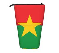 Flag of Burkina Faso - Estuche extensible para lápices, tela Oxford multidiseño, altura ajustable, bolsa de cosméticos multiusos