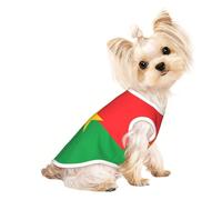Flag of Burkina Faso Pet - Camiseta transpirable sin mangas para perros y gatos pequeños, suave, cómoda, elegante