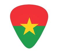 Flag of Burkina Faso - Púas de guitarra finas, medianas, pesadas, 12 piezas, adecuadas para guitarra, bajo, guitarra eléctrica, ukelele, púas de guitarra resistentes al desgaste,