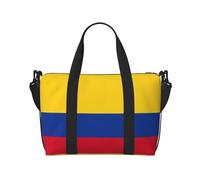 Flag Of Colombia - Bolsa de viaje para mujer, bolsa de mano grande para fin de semana, bolsa de entrenamiento para gimnasio, bolsa de hospital para mamá, Black, Talla única