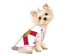 Flag of Florida Pet Camiseta transpirable sin mangas L para perros pequeños y gatos, suave, ligera y elegante