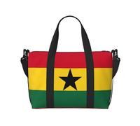 Flag Of Ghana - Bolsa de viaje para mujer, bolsa de mano grande para fin de semana, bolsa de entrenamiento para gimnasio, bolsa de hospital para mamá, Black, Talla única