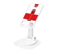 Flag of Gibraltar - Soporte ajustable para teléfono celular, base antideslizante y práctico puerto de carga, soporte plegable para teléfono móvil para oficina