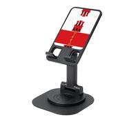 Flag of Gibraltar - Soporte ajustable para teléfono celular, base antideslizante y práctico puerto de carga, soporte plegable para teléfono móvil para oficina