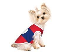 Flag of Laos Pet - Camiseta transpirable sin mangas para perros pequeños y gatos, suave, ligera y elegante