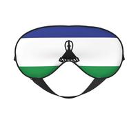 Flag of Lesotho - Antifaz reversible de poliéster para dormir con correa ajustable para máxima comodidad y bloqueo de luz