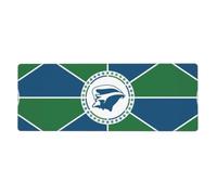 Flag of Martinique - Alfombrilla de escritorio extra grande de 11.8 x 31.5 pulgadas, antideslizante, con borde cosido, impermeable, para teclado de oficina