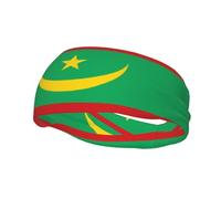 Flag of Mauritania - Diadema elástica unisex para baloncesto, fitness, deportes, correr, ciclismo, yoga, absorbe el sudor,